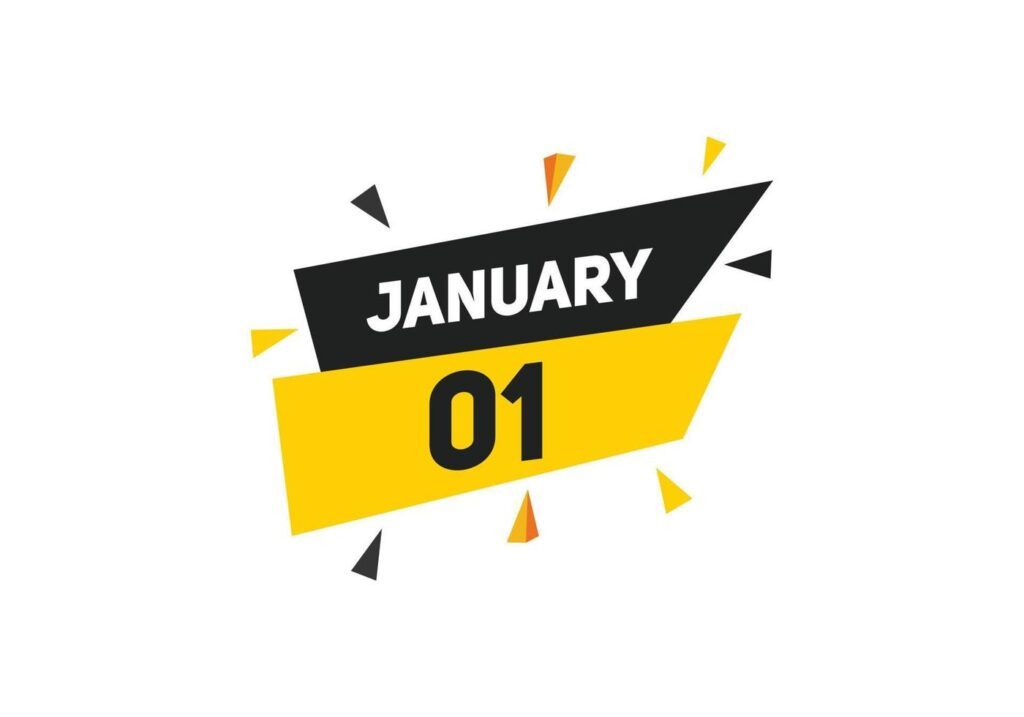 january 1 calendar reminder 1st january daily calendar icon template calendar 1st january icon design template illustration vector LIVENE Shop - Premium Lifestyle Products & Essentials